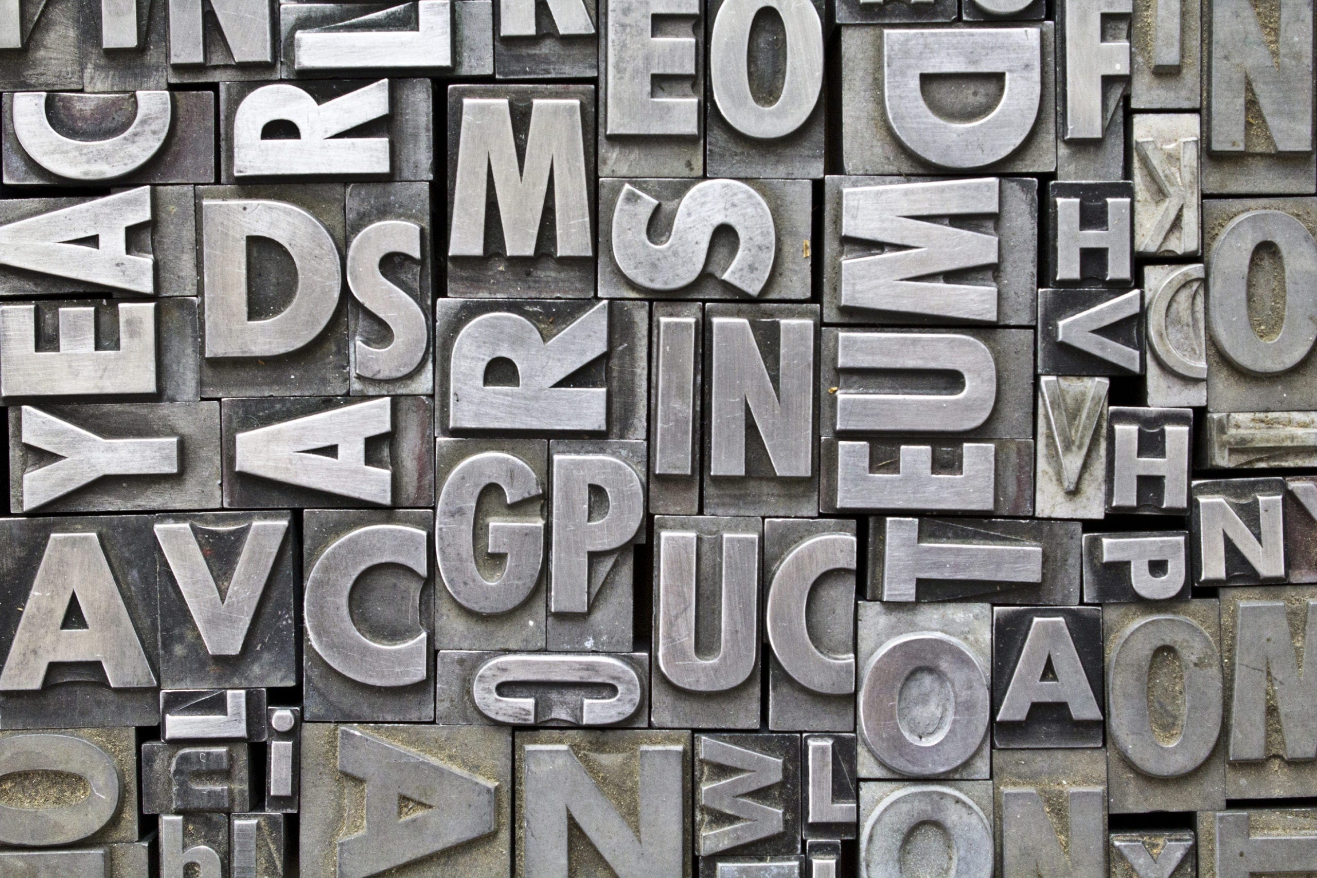 Metal Letterpress Letter Background