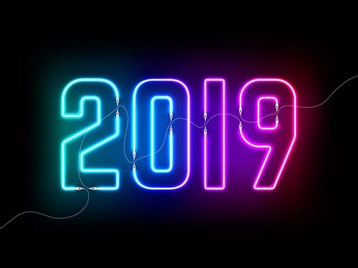 2019 neon sign